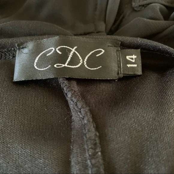 CDC Vintage Size 14 Black Beaded Formal Party Dress - Picture 6 of 9